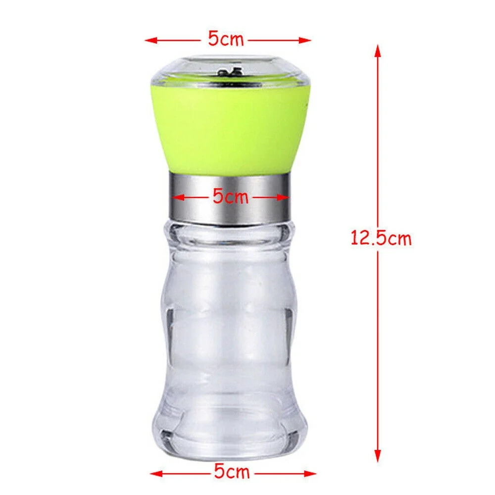 Manual Stainless Steel Brushed Mill Salt Pepper Grinder Plastic Bottle Kitchen