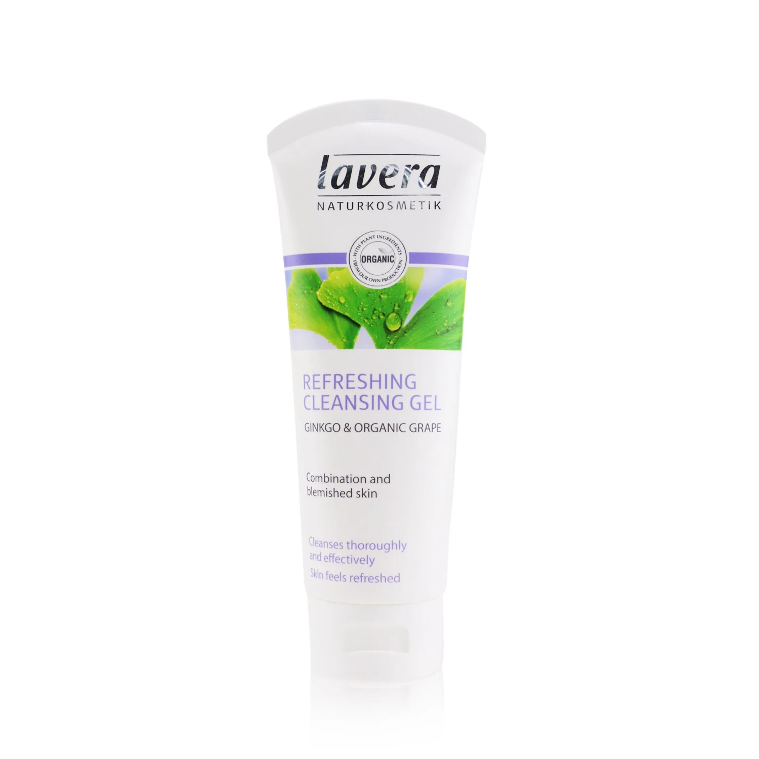 Lavera Ginkgo & Organic Grape Refreshing Cleansing Gel - Combination & Blemished Skin (Exp. Date 09/2021 & Package Slightly Damaged)  100ml/3.3oz