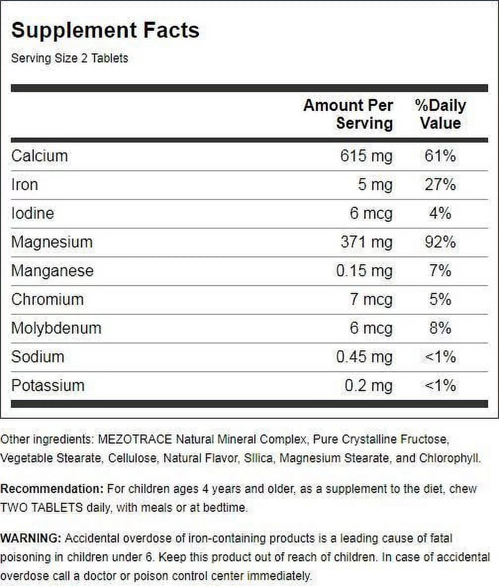Mezotrace Cal/Mag Chewable for Kids 120 Tabs