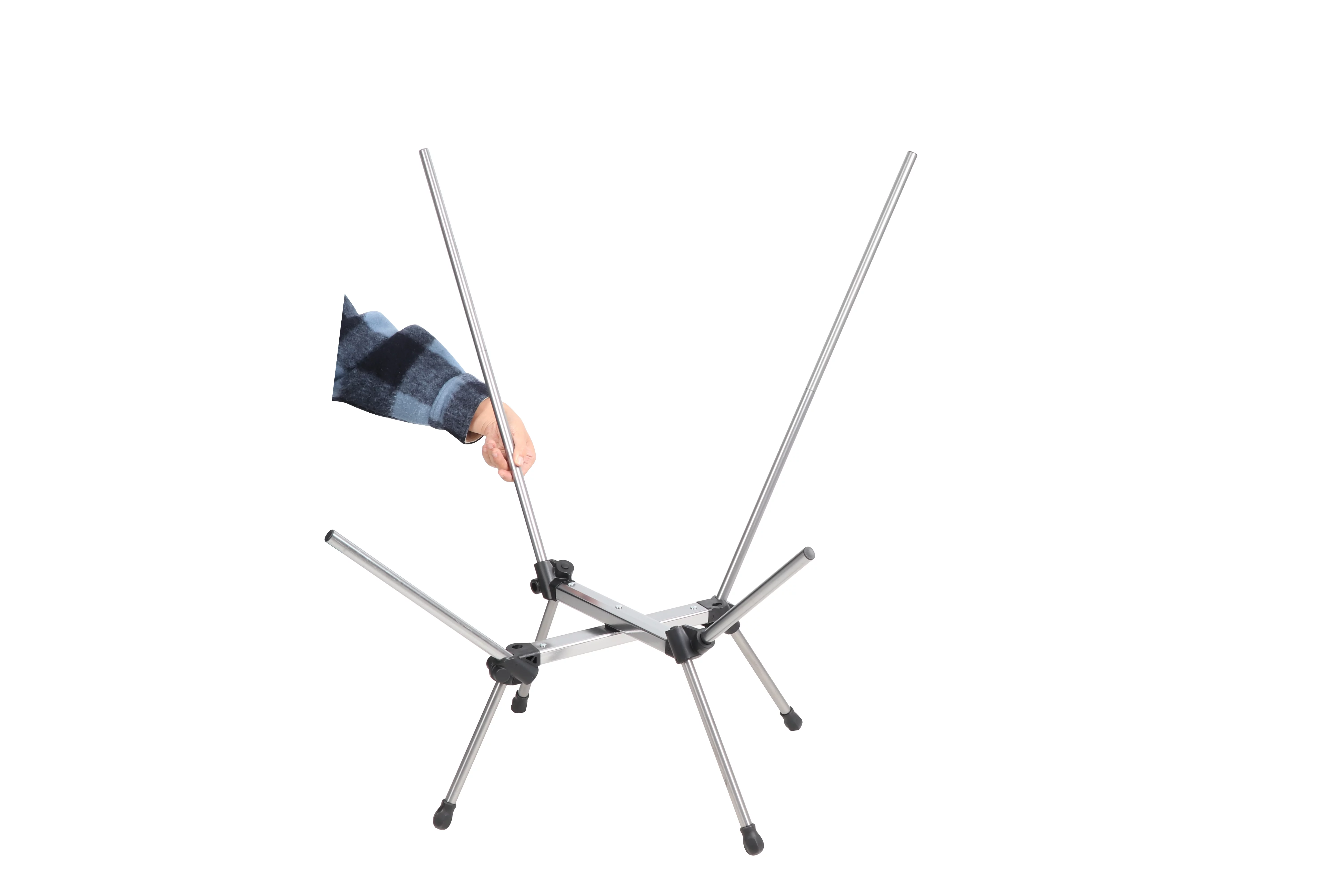 Timber Ridge Yew x-Frame Backpack Camping Chair, Red and Gray, Adult