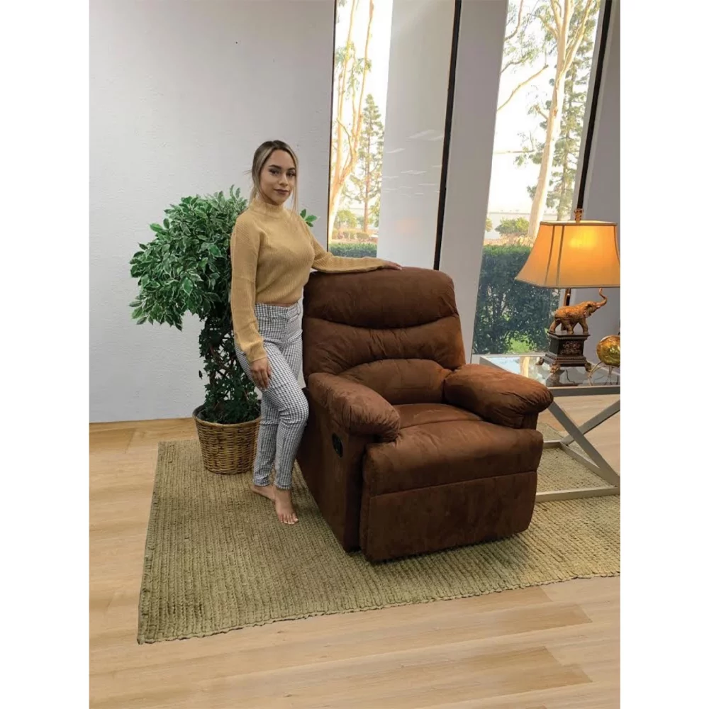 Acme Furniture Arcadia Recliner in Chocolate Microfiber