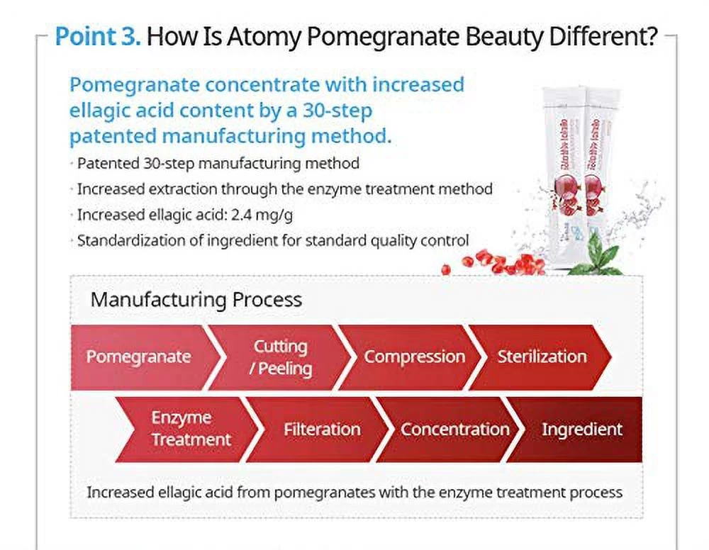 Atomy Pomegranate Beauty 900g (31.75 oz) 60 Jelly Sticks