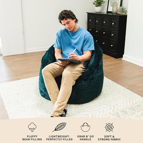 Big Joe Milano Lenox Denim Cobalt Beanbag Chair