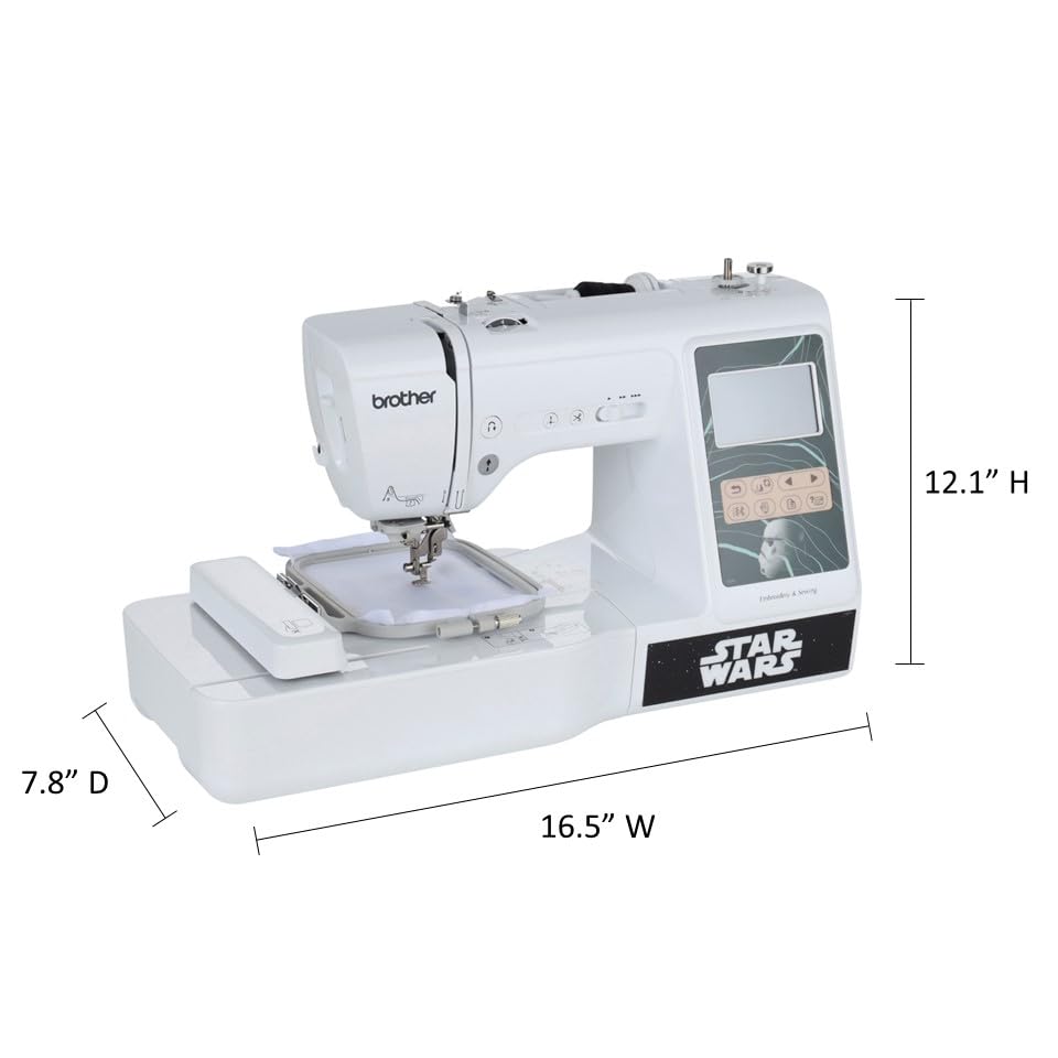 Brother LB5500M Marvel 2-in-1 Combo Sewing & Embroidery Machine, 16.5 x 7.76 x 12.1 inches, White