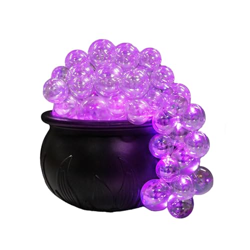 MOTUZP Halloween Decorations Outdoor Halloween Witch Decorations Tripod Black Plastic Big Cauldron Witches Candy Bowl Bucket for Halloween Home Indoor Outdoor Decor (Green with Stand)