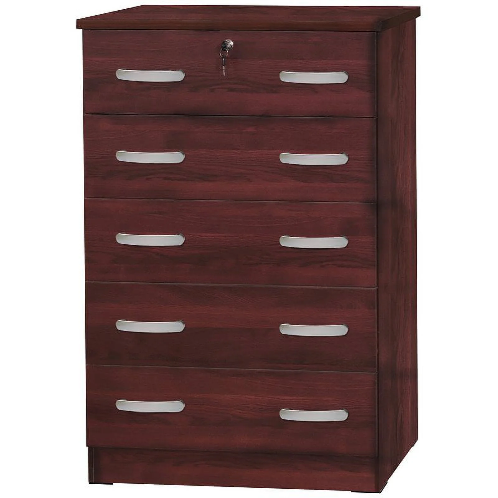 Home Square 3-Piece Set with Twin Bed Dresser with Lock and Nightstand in Black