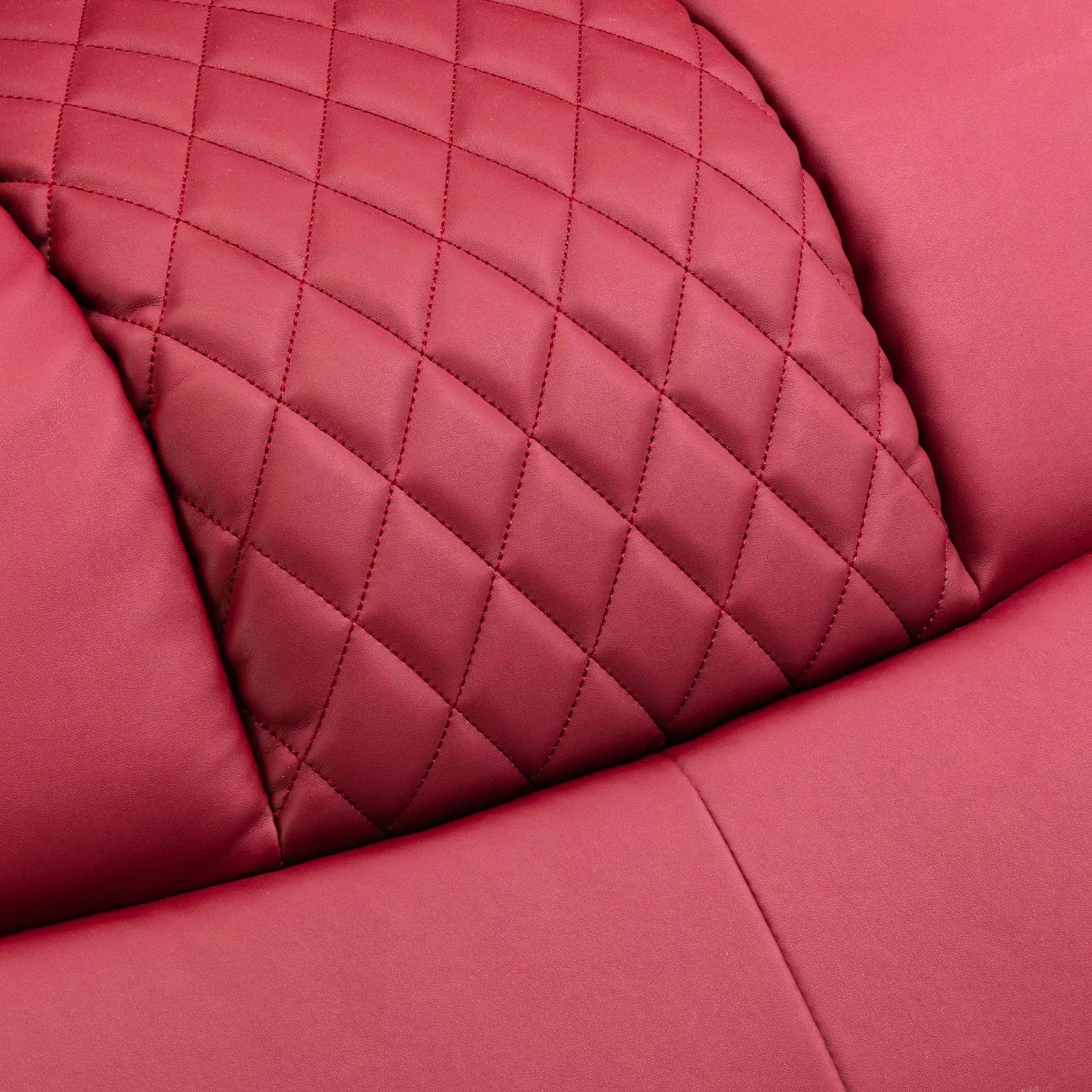 COMHOMA Massage Recliner Chair PU Leather Big Living Room Theater Sofa Chair with LED Light, Red