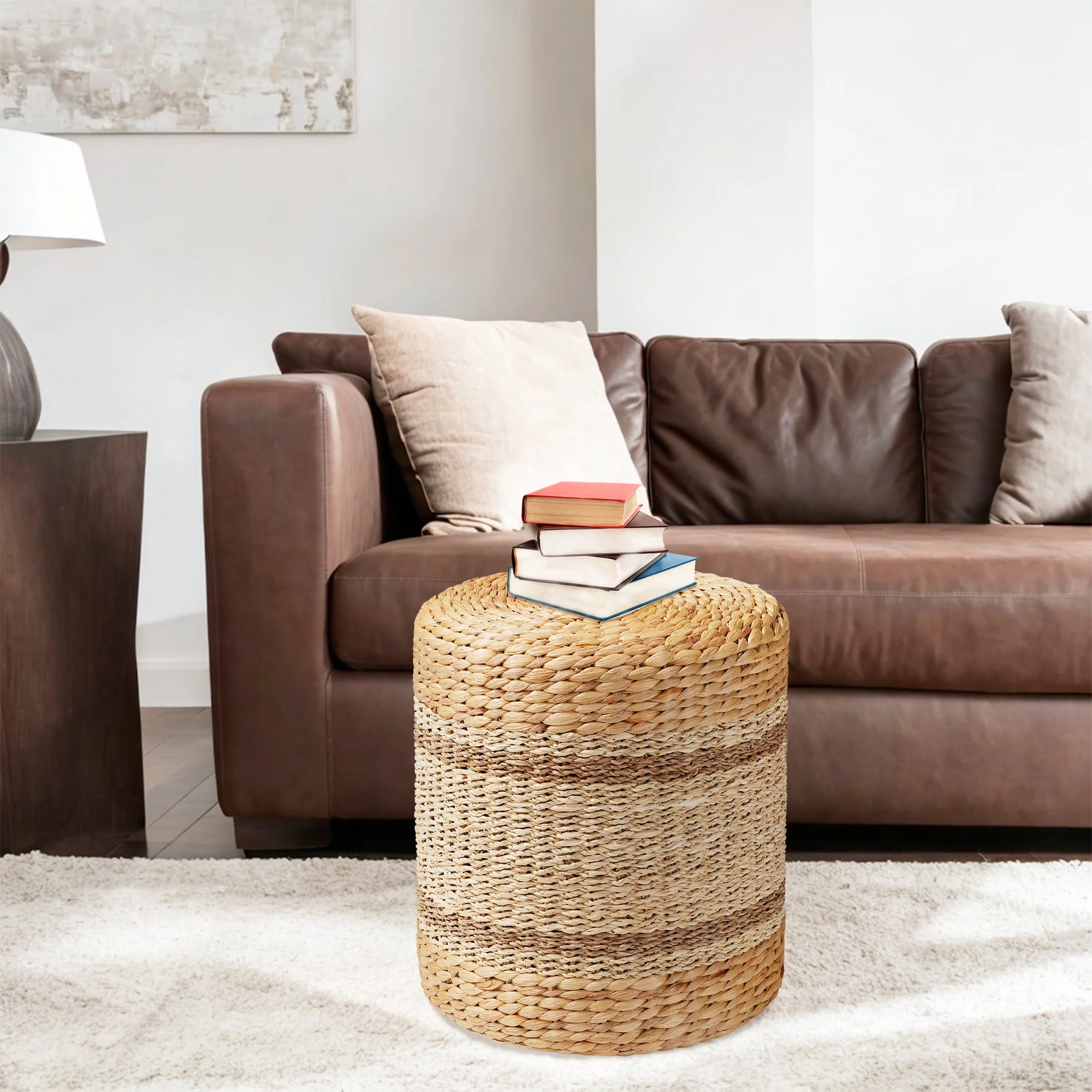 TrumanPick Seagrass Pouf Ottoman 14