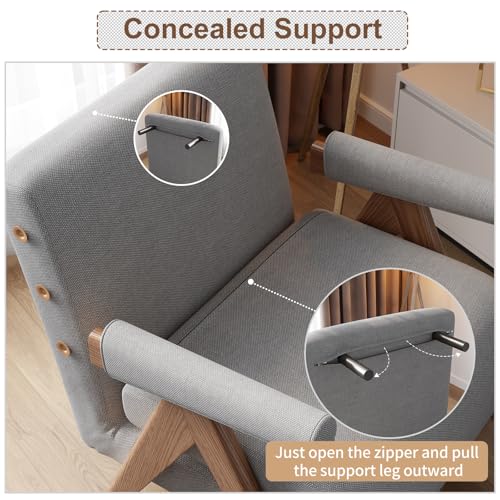 Residential Convertible Sofa Bed Chair,3-in-1 Sofa Sleep Chairs| Adjustable Backrest |Sleeper Chair Pull Out Bed | Living Room/Bedroom/Office | Adults | Beige, White