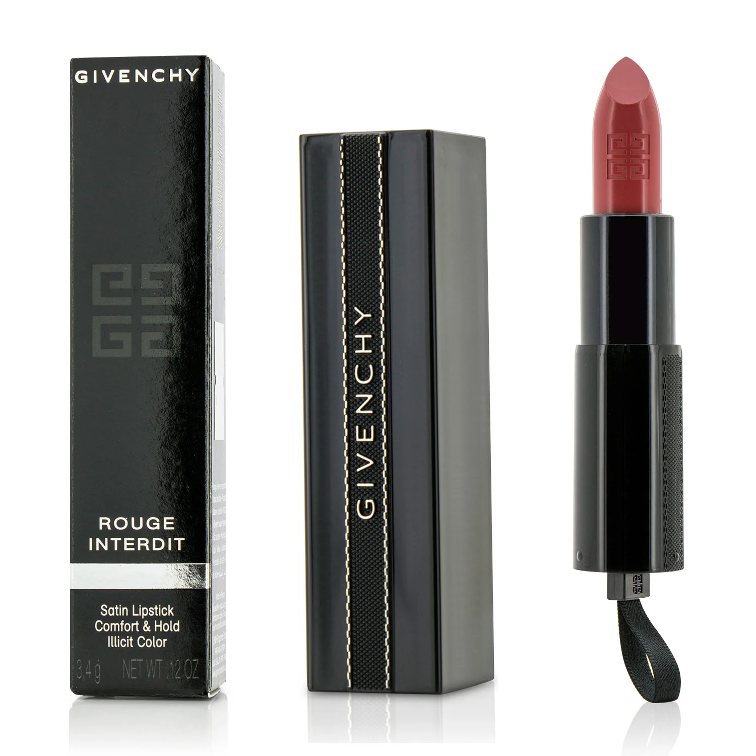 Givenchy Rouge Interdit Satin Lipstick - # 6 Rose Nocturne  3.4g/0.12oz