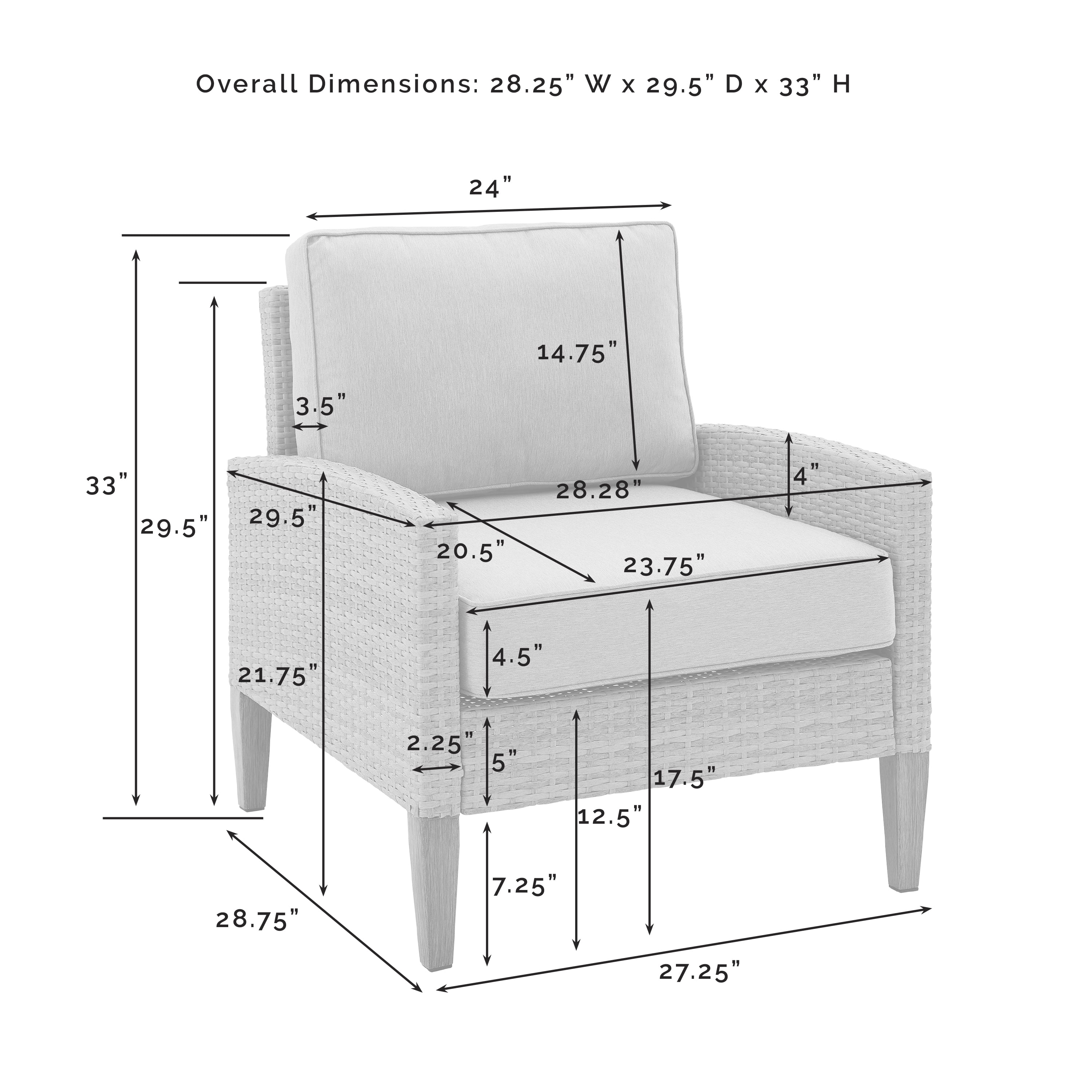 Capella Outdoor Wicker 4 Piece Sofa Set