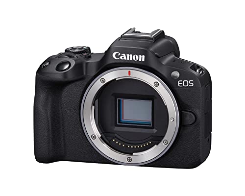 Canon EOS R50 Mirrorless Camera RF-S18-45mm F4.5-6.3 is STM Lens Kit, 24.2 Megapixel CMOS (APS-C) Sensor, 4K Video, Hybrid Camera, Photo and Video, Vlogging, Content Creator, RF Mount, Black