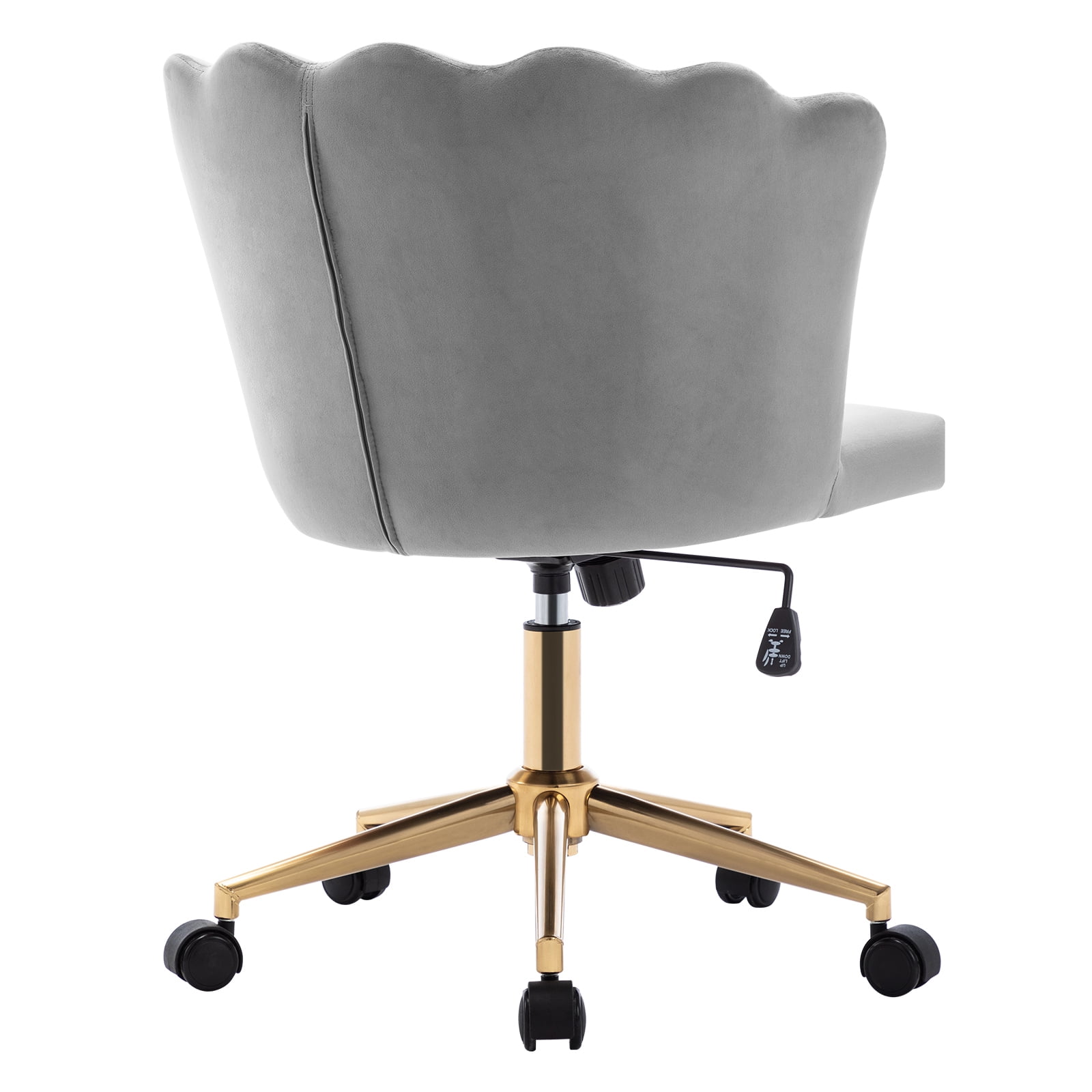 Duhome Home Office Chair Task Chair Velvet Swivel Gray 1 Pcs