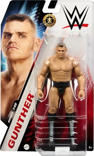 Mattel WWE Action Figure, Series #145 Gunther 6-inch Collectible with 10 Articulation Points & Life-Like Look