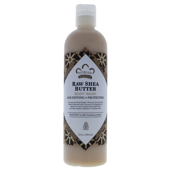 Nubian Heritage Raw Shea Butter Body Wash by Nubian Heritage for Unisex - 13 oz Body Wash