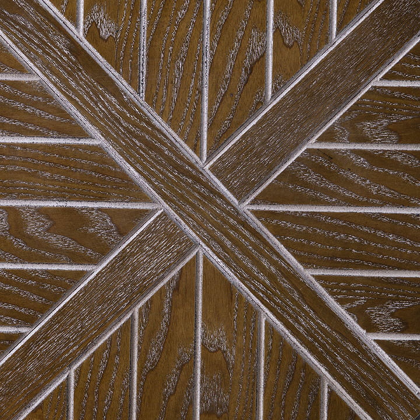 Southern Enterprises Archlyn Round End Table, Gray/Oak