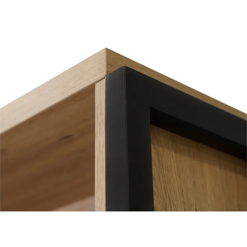 Modern Open Wood Laminate Bookcase Fully Assembled Light Brown