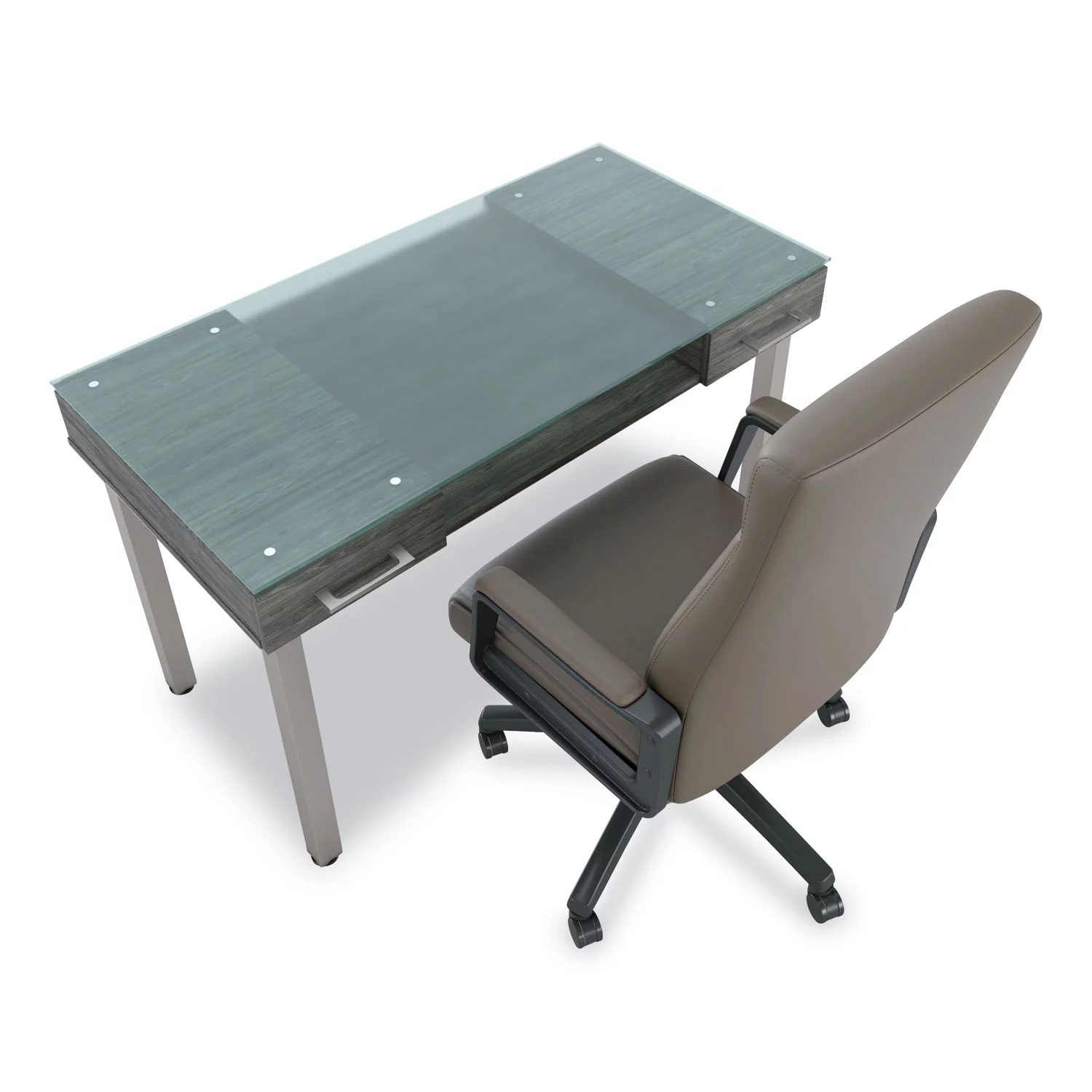 Union and Scale 24398955 Prestige Glass Writing Desk, 47.1