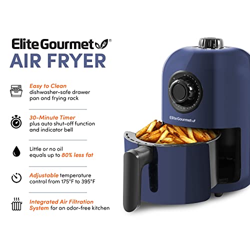 Elite Gourmet EAF0852SS 8.5Qt. Capacity Air Fryer Oven, Air Fry, Broil, Toast, Bake & Broil with Convection, Time and Temperature Controls, 800-Watts, Includes 25 Delicious Recipes, Stainless Steel