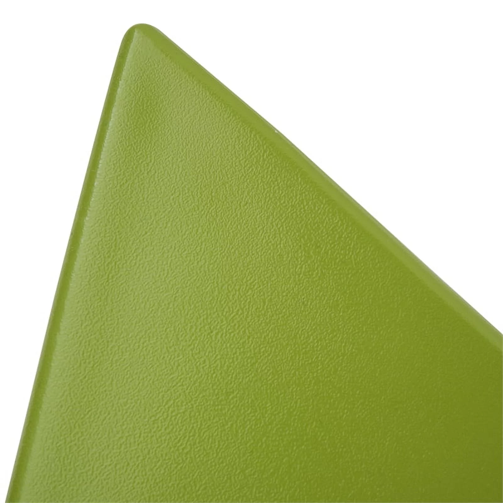 Home Square Modern Plastic Triangle End Table in Green - Set of 2