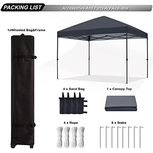 ABCCANOPY Pop Up Canopy - Outdoor Patio Portable Canopy Tent Heavy Duty for Backyard and Deck with 4 Sandbags(White, 10x10)