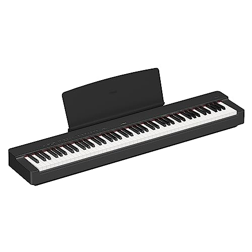 Yamaha 88-Key Weighted Portable Digital Piano Keyboard with Music Rest, Sustain Foot Switch, Built-in Speakers, USB Connectivity, Black (P45B)