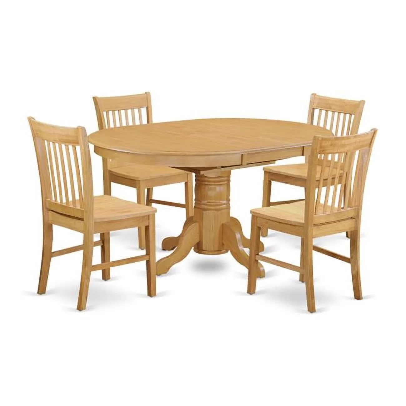 Small Kitchen Table & 4 Dining Chair, Oak
