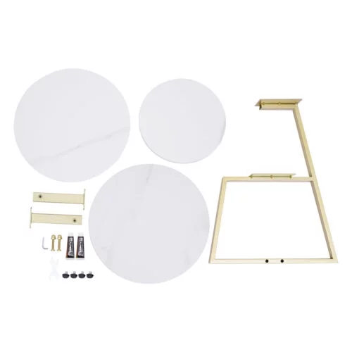 3-Tier End Table Living Room Sofa Side Snack Table Coffee Tray Under Sofa Table