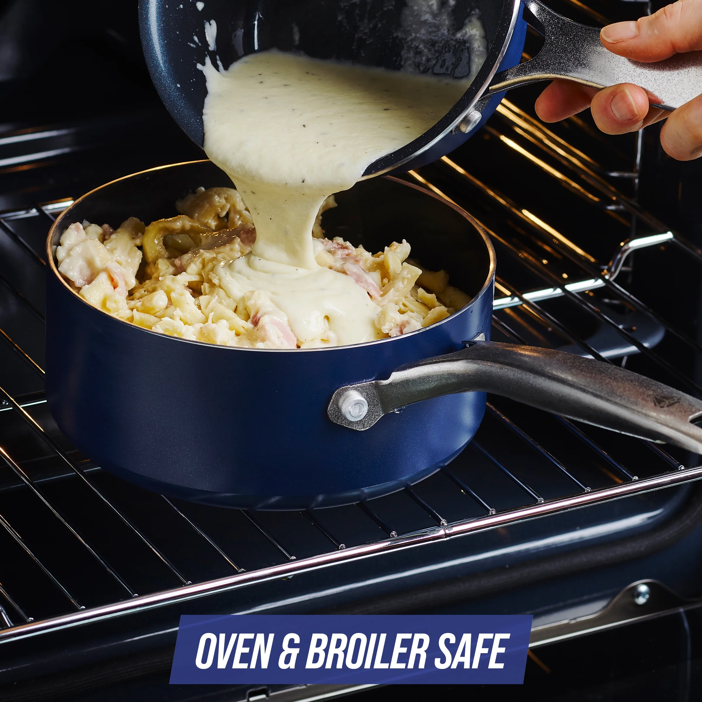 Blue Diamond Ceramic Nonstick 2 Quart Saucepan with Lid