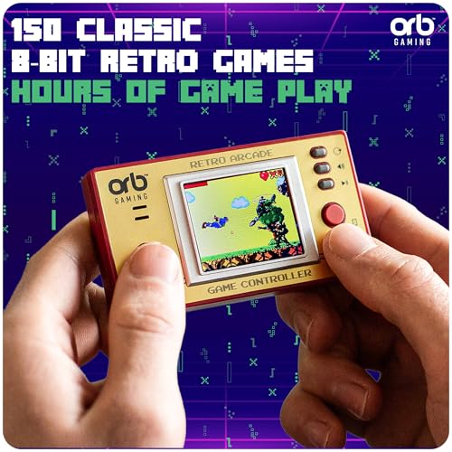 Mini Retro Games Console, 240 in-Built Games, 8-Bit Retro Gaming Handheld Console, 2.5” Full Colour LCD Screen Pocket Console, Immersive Sound Games Console - ThumbsUp!