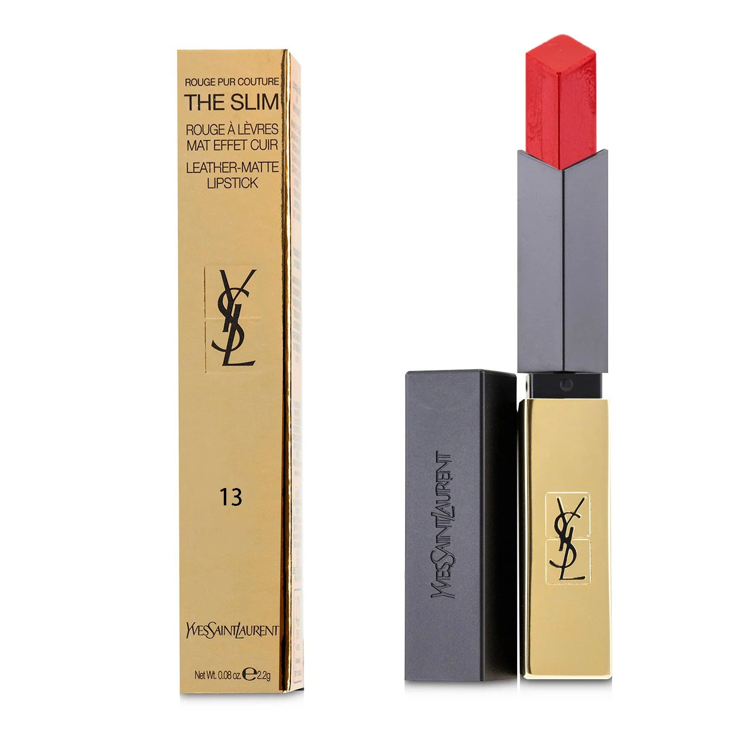 Yves Saint Laurent Rouge Pur Couture The Slim Leather Matte Lipstick - # 32 Rouge Rage  2.2g/0.08oz