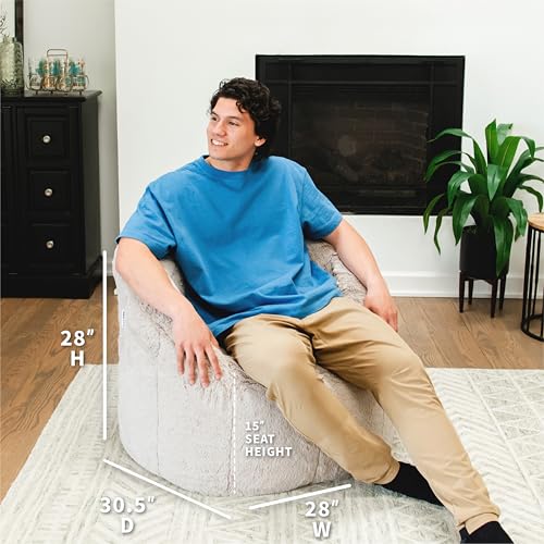 Big Joe Milano Lenox Denim Cobalt Beanbag Chair