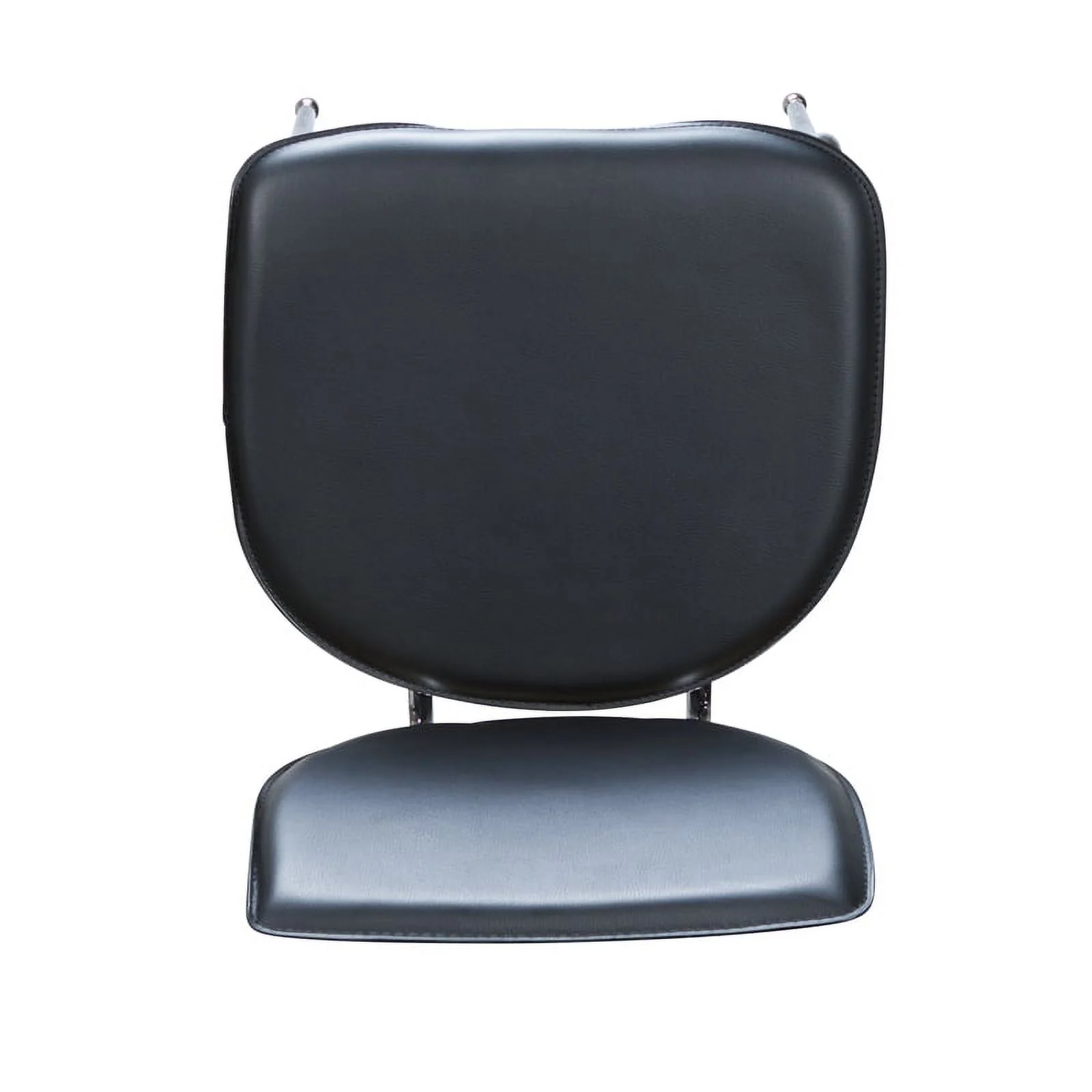 Riverbay Furniture Transitional Metal Stacking Side Chairs Set of Two in Black