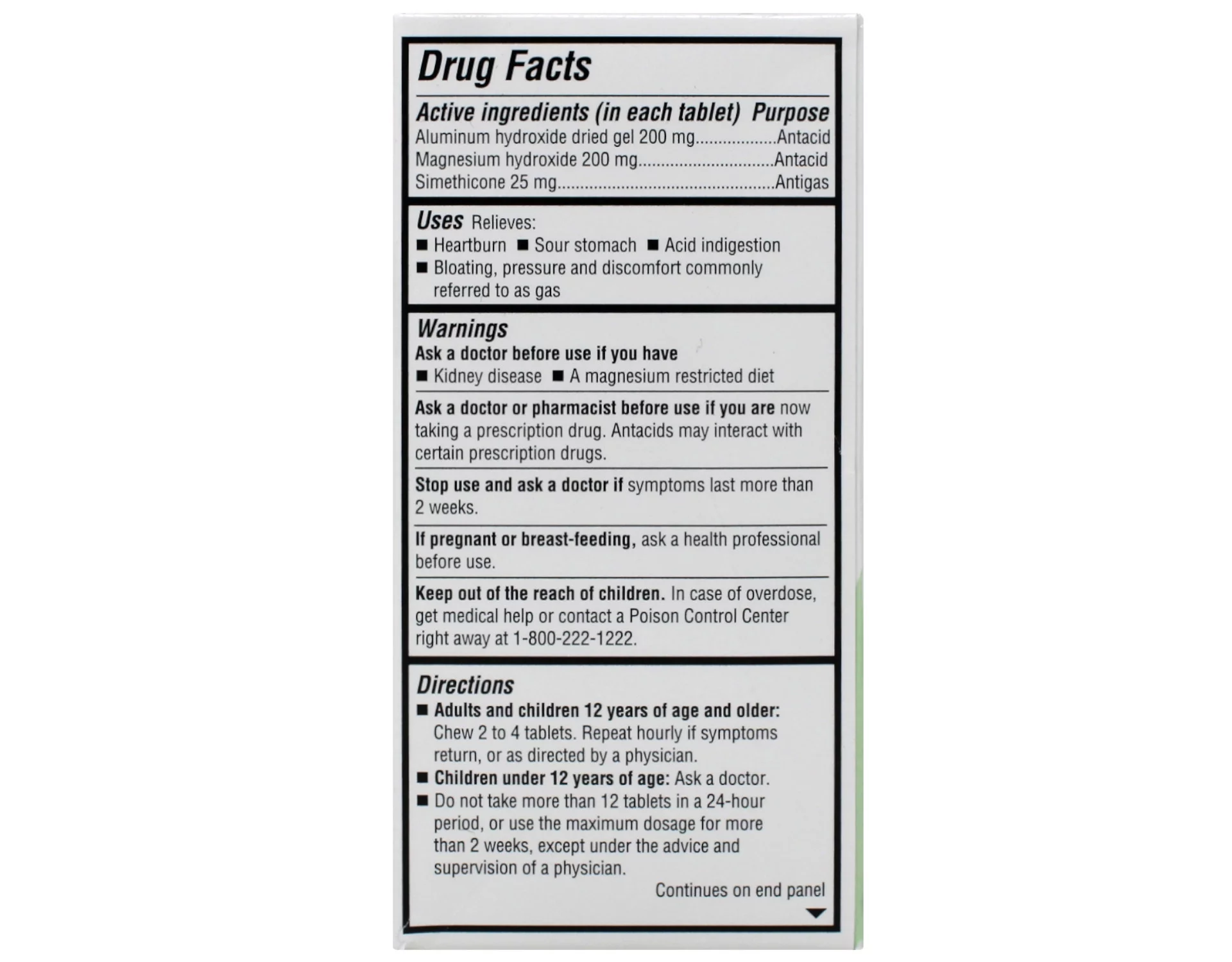 Gelusil Antacid/Anti-Gas Tablets Cool Mint, 100 Tablets (6 Pack)