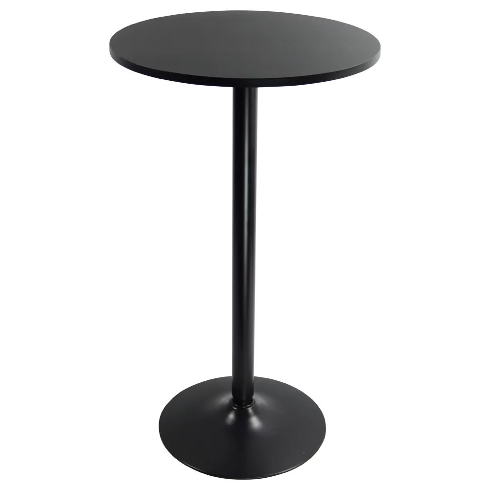 KKTONER Black Round Bar Table 24 in Top for Cocktail Bar Pub Dining Bistro (41.5 in H)