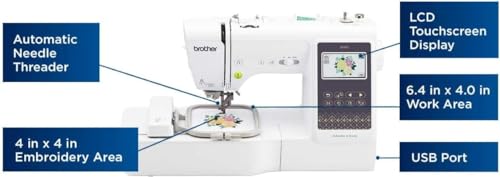 Brother SE700 Sewing and Embroidery Machine, Wireless LAN Connected, 135 Built-in Designs, 103 Built-in Stitches, Computerized, 4