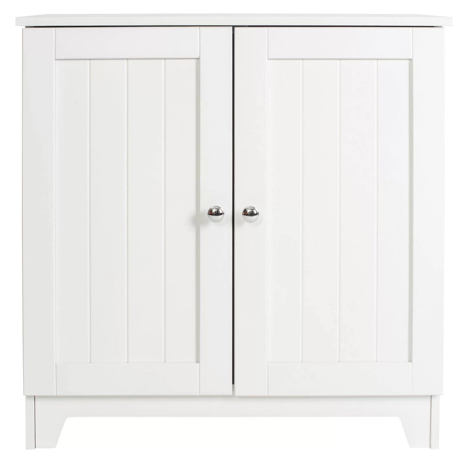 Redmon Double Door Cabinet, Contemporary Country, White, 23.50W x 11.75D x 23.50H