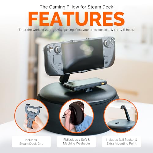Mechanism Gaming Pillow for Almost Any Device | Experience Zero Gravity Gaming with Our Console Tablet & Kindle Accessories | Ridiculously Soft & Machine Washable Reading Pillow for Gamers (Universal)