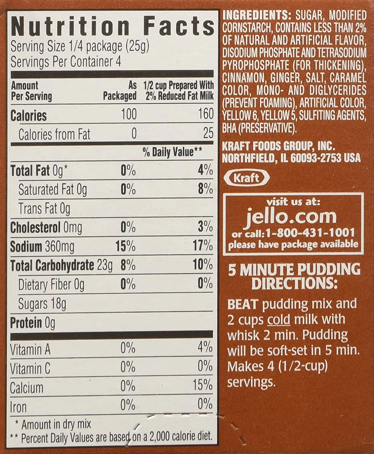 Kraft Jell-o Instant Pudding & Pie Filling, Pumpkin, 3.4-ounce Boxes (Pack of 8)