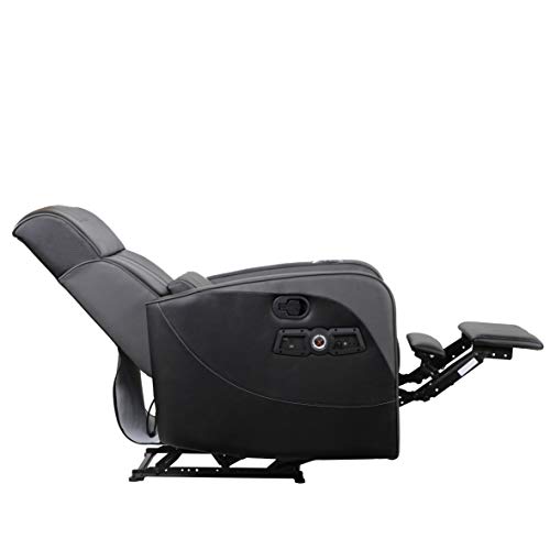 X Rocker Gamma Recliner Gaming Chair, 2.1 Bluetooth Audio System, Headrest Mounted Speakers, Built-in Footrest and Cupholder, 718001, 34.84