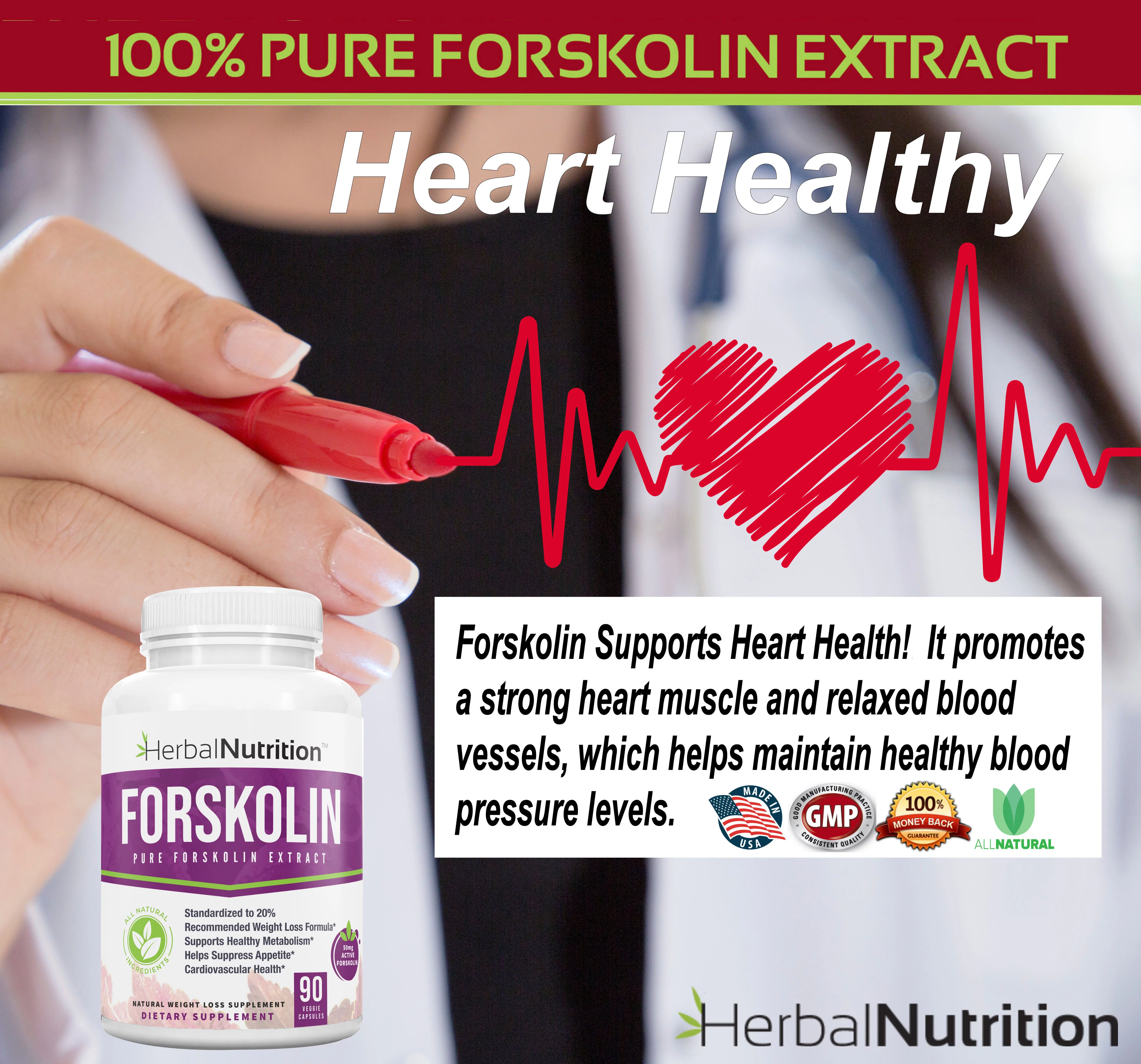 THREE PACK Herbal Nutrition Pure Forskolin Extract 3 90 Ct Bottles 250mg 20% Extract Pure Coleus Forskohlii
