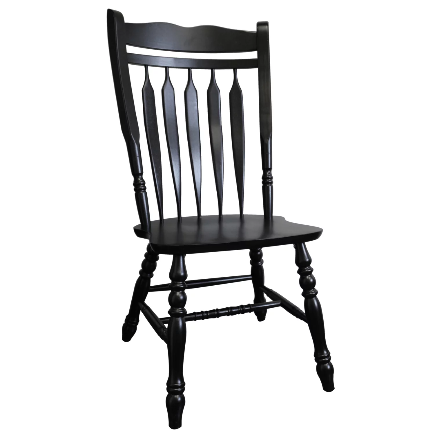 Sunset Trading Black Cherry Selections Wood Dining Chairs in Black (Set of 2)