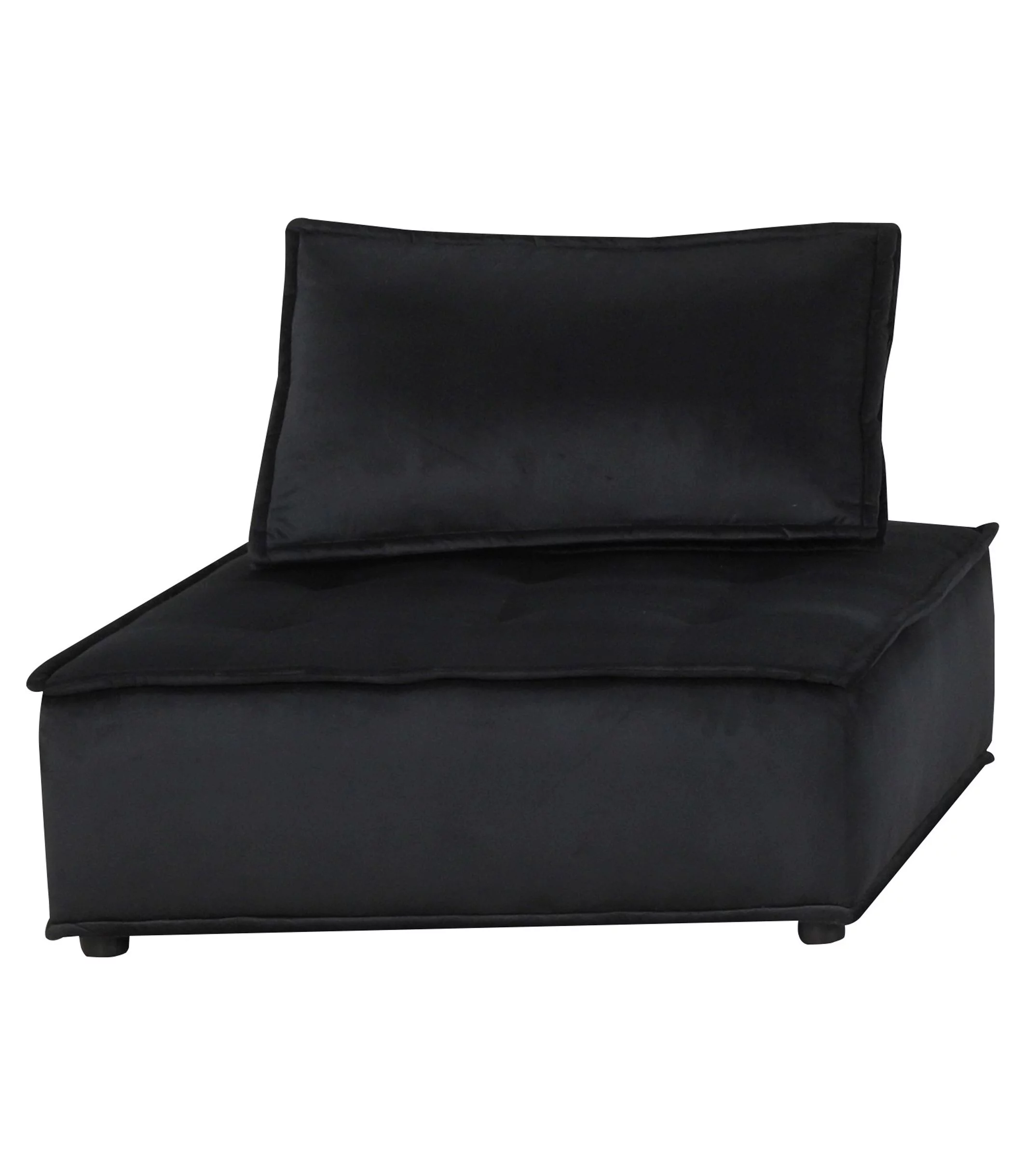 CoSoTower Armless Lounge Chair, Tufted Seat Foam Filled Seats with Pocket Coil Springs, Leg Height Black Plastic Leg Removable Cushion Cover Removable Back Cushion