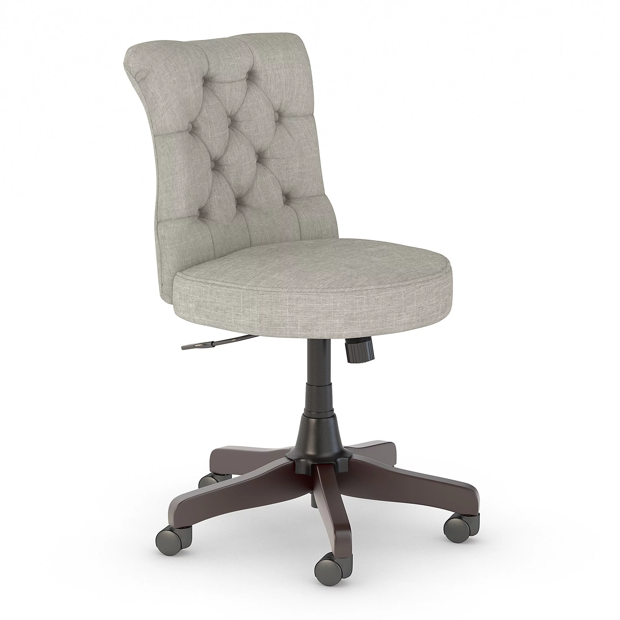 Fairview Mid Back Tufted Office Chair in Washed Gray Fabric