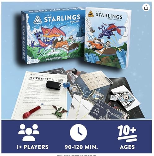 The Starlings Box - Immersive Mystery Game - Half Graphic Novel, Half Escape Room - Perfect for Independent Challenge, Date Night or Family Party Game Nights, Ages 10+