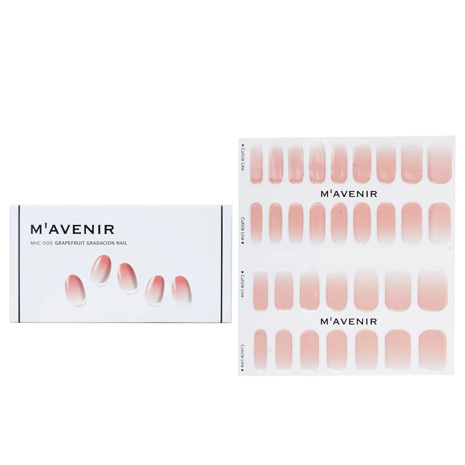 Mavenir Nail Sticker (Pink) - # Glass Soft Pink Nail  32pcs