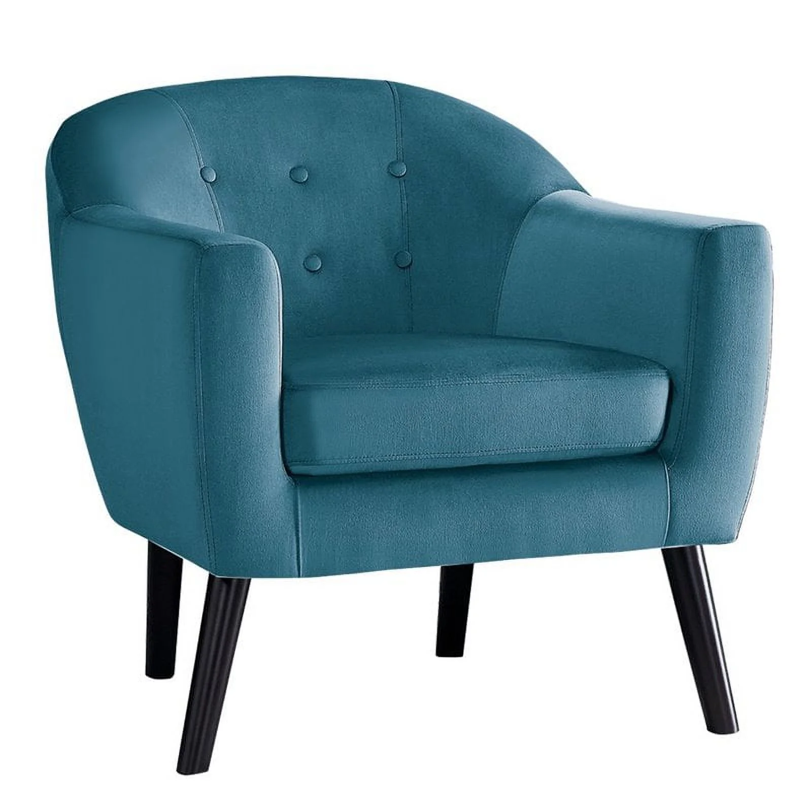 Lexicon Quill Velvet Upholstered Accent Chair in Blue