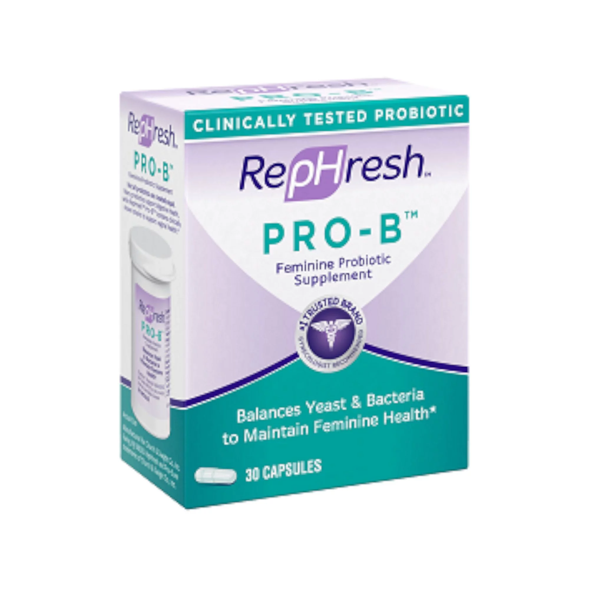 RepHresh Pro-B Probiotic Feminine Health Balance Bacteria, 30ct, 2-Pack