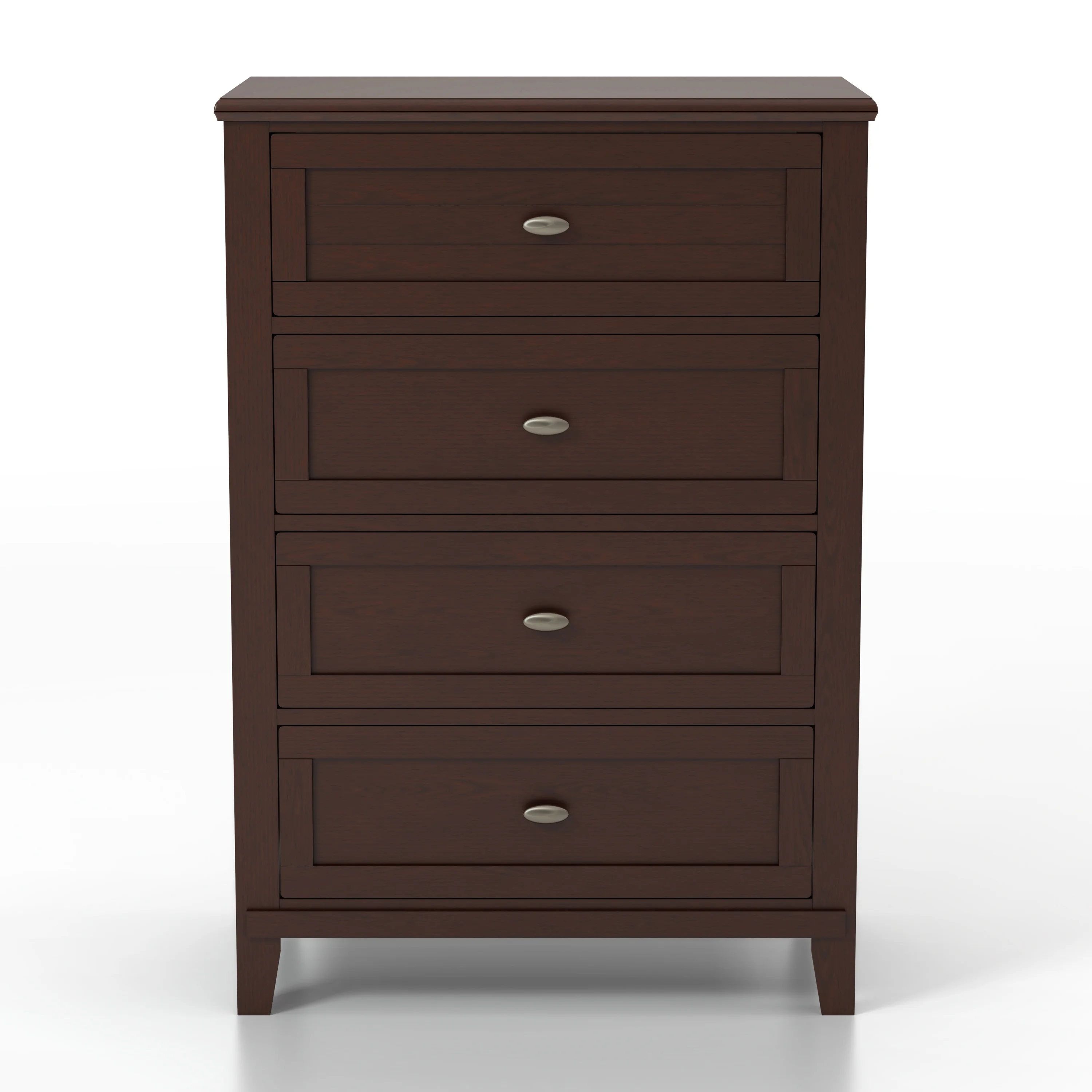 Furniture of America Covington Transitional 4-Drawer Chest, Brown Cherry
