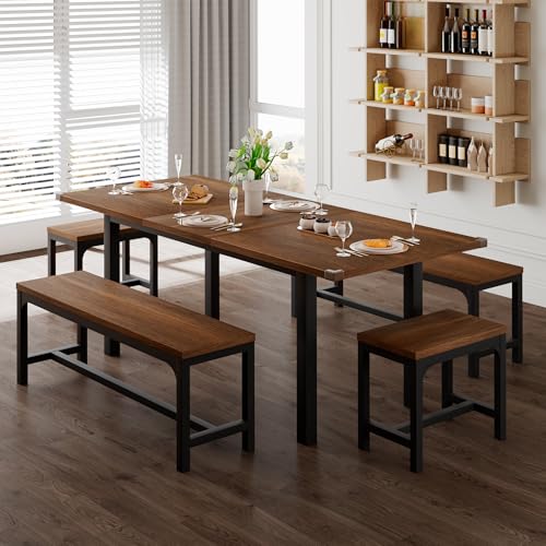 Feonase 5-Piece Dining Table Set for 4-8 People, 63